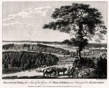 Hackwood Park, the Seat of his Grace the Duke of Bolton, near Basingstoke, Hampshire 1775.Artist: Michael Angelo Rooker