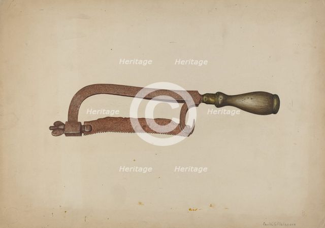 Hack Saw, c. 1938. Creator: Paul Poffinbarger.