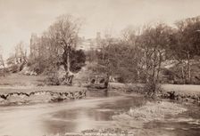 Haddon Hall from the River, Derbyshire, between 1870 and 1880. Creator: George Washington Wilson