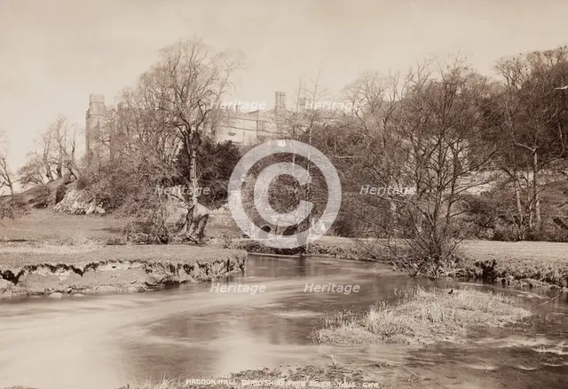 Haddon Hall from the River, Derbyshire, between 1870 and 1880. Creator: George Washington Wilson.