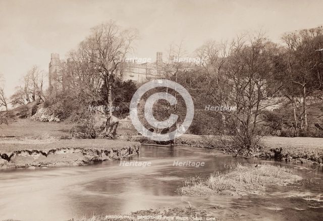 Haddon Hall from the River, Derbyshire, between 1870 and 1880. Creator: George Washington Wilson.