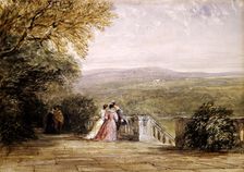 Haddon Hall, the Terrace, 1833-1834. Creator: David Cox the Elder