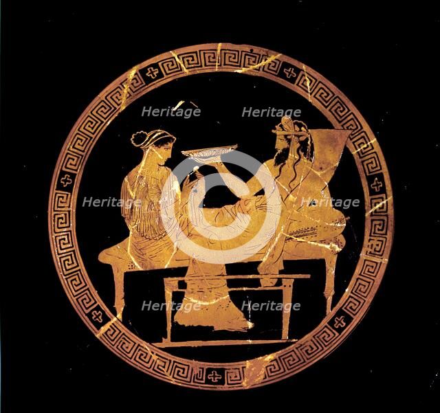 Hades and Persephone Banqueting: Altic Red-figure Kylix, c430 BC. Artist: Codrus Painter.