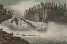 Hadley's Falls (No. 5 of The Hudson River Portfolio), 1821-22. Creators: John Rubens Smith, John Hill