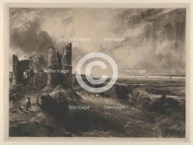 Hadleigh Castle: Large Plate, 1830-32. Creator: David Lucas.