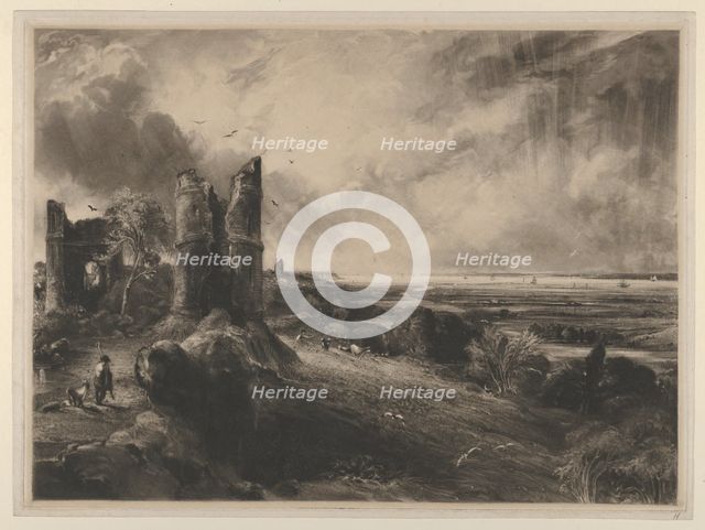 Hadleigh Castle: Large Plate, 1830-32. Creator: David Lucas.