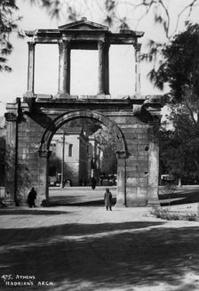 Hadrian's Arch, Athens, Greece, c1920s-c1930s(?)
