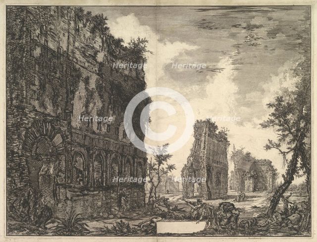 Hadrian's Villa: The Piazza d'Oro (Piazza of Gold) (Veduta degli Avanzi della Circonfe..., ca. 1776. Creator: Giovanni Battista Piranesi.
