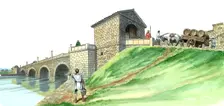 Hadrian's Wall Chesters Bridge Abutment, c2rd century, (1990-2010). Artist: Philip Corke