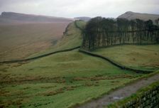 Hadrian's Wall from Housesteads Fort in Northumberland, 2nd century