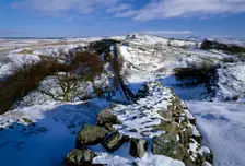 Hadrian's Wall, Northumberland, in winter, 2010. Artist: Graeme Peacock