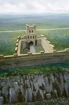 Hadrian's Wall: Sewingshields Wall, c2nd century, (c1990-2010) Artist: Frank Gardiner