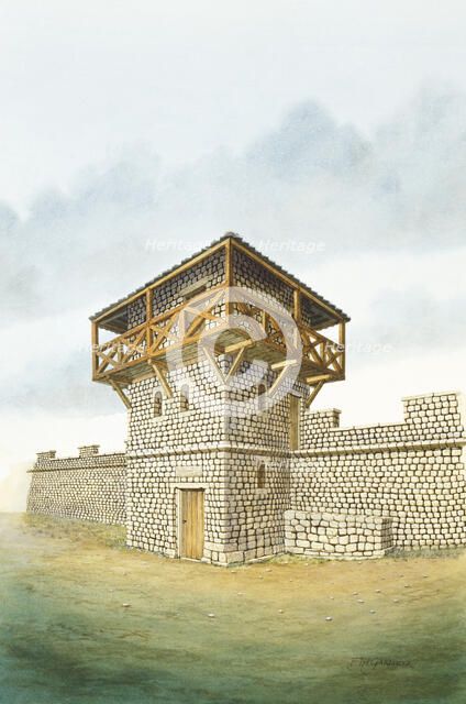 Hadrian's Wall: Brunton Turret, c2nd century, (c1990-2010). Artist: Frank Gardiner.