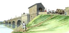 Hadrian's Wall Chesters Bridge Abutment, c2rd century, (1990-2010). Artist: Philip Corke