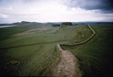 Hadrians Wall. Looking east to Cuddy's Crag, c20th century. Artist: CM Dixon