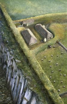 Hadrian's Wall: Sewingshields Wall, c2nd century, (c1990-2010) Artist: Frank Gardiner