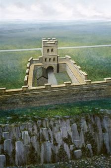 Hadrian's Wall: Sewingshields Wall, c2nd century, (c1990-2010) Artist: Frank Gardiner