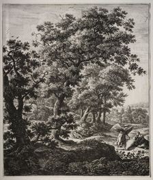 Hagar comforted by the Angel. Creator: Anthonie Waterloo (Dutch, 1609/10-1690)