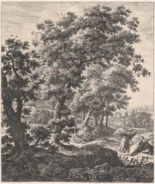 Hagar Consoled by the Angel, 17th century. Creator: Anthonie Waterloo