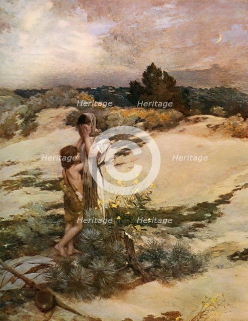 'Hagar and Ishmael', 1880, (1912).Artist: Jean-Charles Cazin