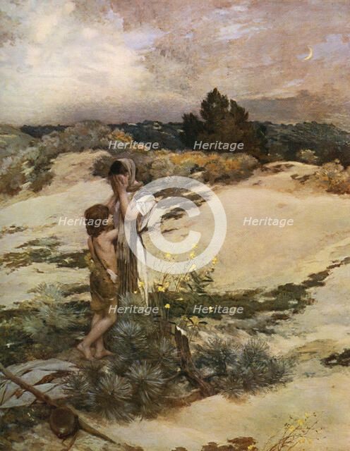 'Hagar and Ishmael', 1880, (1912).Artist: Jean-Charles Cazin