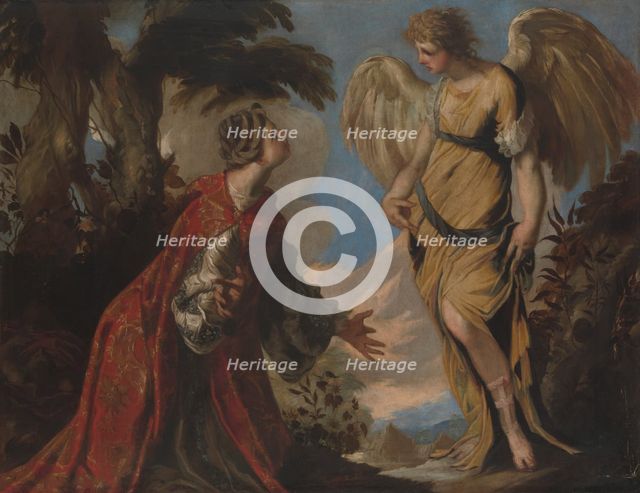 Hagar and the Angel, ca. 1657. Creator: Francesco Maffei.