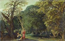 Hagar and the Angel in the Desert, 1615-1625. Creator: Johann König
