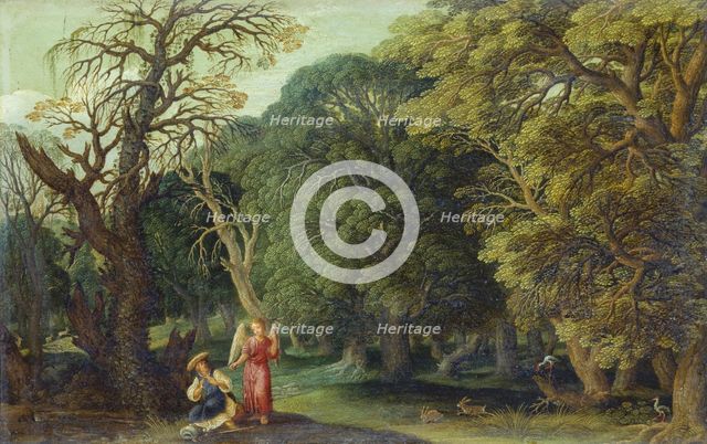 Hagar and the Angel in the Desert, 1615-1625. Creator: Johann König.