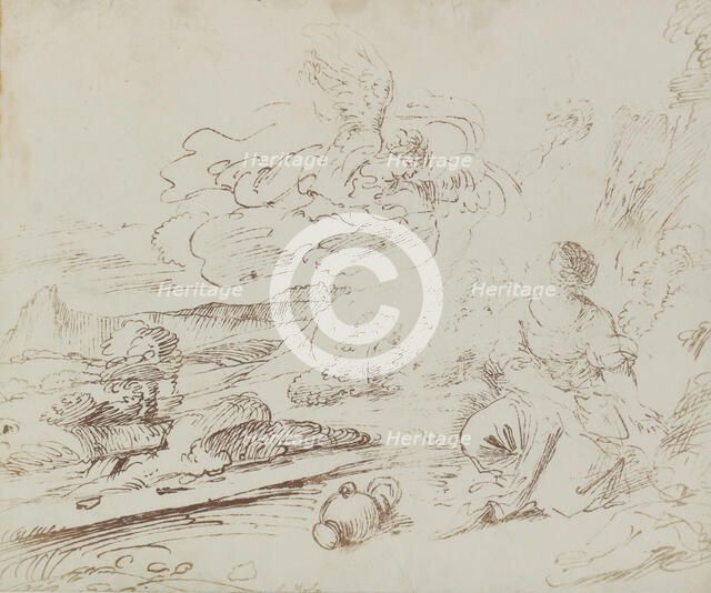 Hagar in the Desert, before March 1844. Creator: William Henry Fox Talbot.