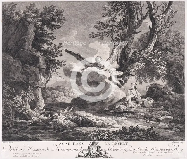 Hagar in the Desert, ca. 1770. Creator: Jean Baptiste Tilliard.