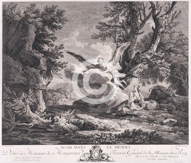 Hagar in the Desert, ca. 1770. Creator: Jean Baptiste Tilliard.