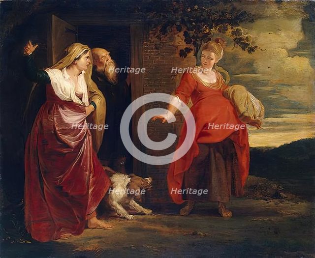 Hagar Leaves the House of Abraham, 1616. Creator: Peter Paul Rubens.