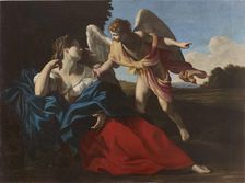 Hagar Saved by the Angel, ca 1612-1615. Creator: Lanfranco, Giovanni (1582-1647)