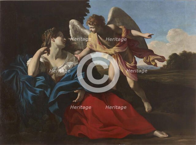 Hagar Saved by the Angel, ca 1612-1615. Creator: Lanfranco, Giovanni (1582-1647).