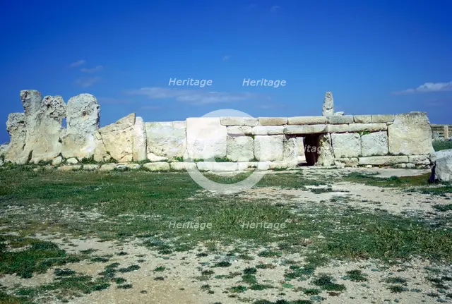 Hagar Qim temple on Malta. (c.3000 BC) Artist: Unknown