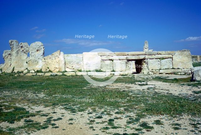 Hagar Qim temple on Malta. (c.3000 BC) Artist: Unknown