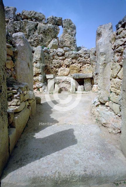Hagar Qim temple on Malta. (c.3000 BC) Artist: Unknown