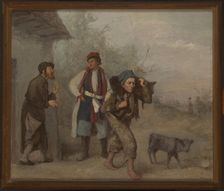 Haggling over a Calf, 1866. Creator: Aleksander Kotsis