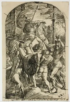 Hagen Leaves Siegfried's Body to be Carried Home from the Forest, n.d. Creator: Julius Schnorr von Carolsfeld