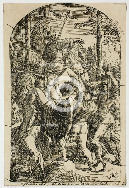 Hagen Leaves Siegfried's Body to be Carried Home from the Forest, n.d. Creator: Julius Schnorr von Carolsfeld.
