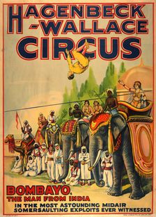 Hagenbeck-Wallace circus poster, c1907 - 1929. Creator: Erie Litho & Ptg Co