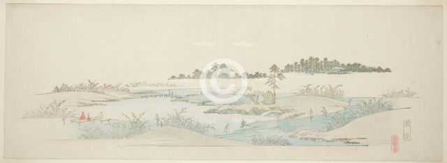 Hagi Temple (Hagidera), from the series "Thirteen Views of the Environs of Edo", c. 1837/44. Creator: Ando Hiroshige.