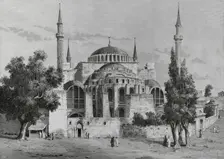 Hagia Sophia, Constantinople, (now Istanbul), Ottoman Empire era, Turkey, 1883. Creator: Bernardo Rico