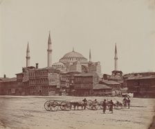 Hagia Sophia from Place l'Hippodrome, 1857. Creator: James Robertson