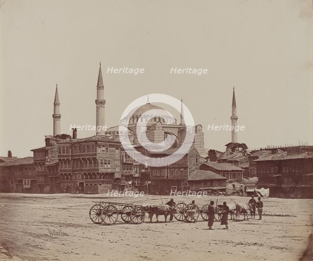 Hagia Sophia from Place l'Hippodrome, 1857. Creator: James Robertson.