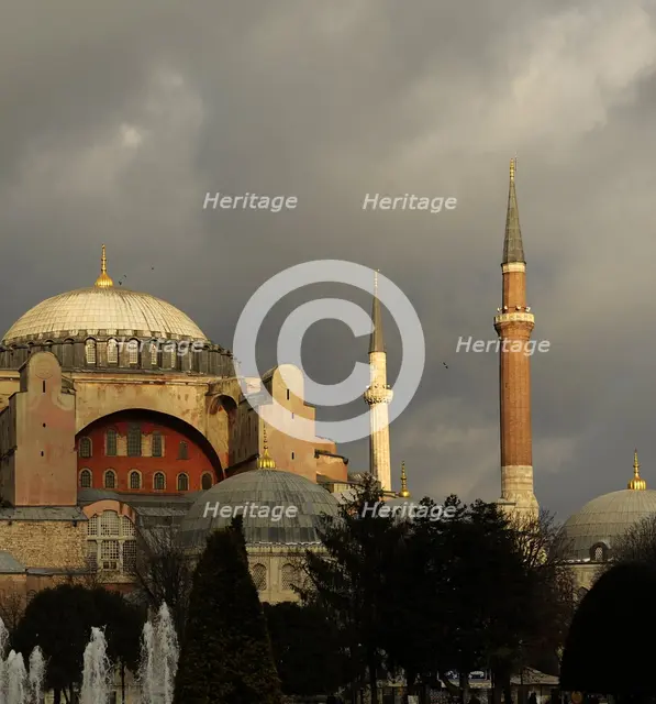 Hagia Sophia, Istanbul, Turkey, exterior view, 2013.  Creator: LTL.