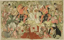 Hagitsubo - A Parody of Shibaraku, 1785 (?). Creator: Torii Kiyonaga