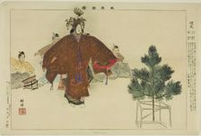 Hagoromo, from the series "Pictures of No Performances (Nogaku Zue)", 1898. Creator: Kogyo Tsukioka
