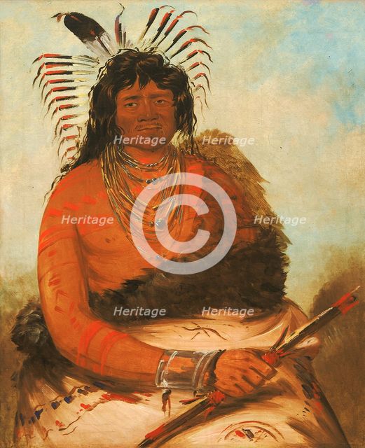 Háh-nee, The Beaver, a Warrior, 1834. Creator: George Catlin.