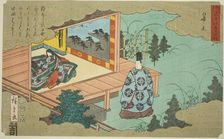 Hahakigi, from the series "Fifty-four Chapters of the Tale of Genji (Genji monogatari..., 1852. Creator: Ando Hiroshige